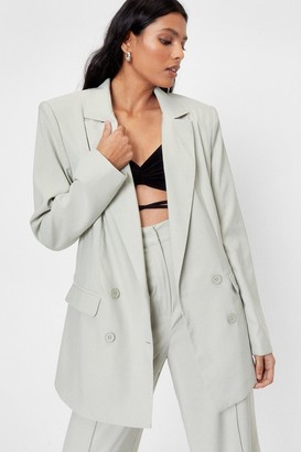 white longline blazer