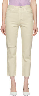 Amo White Loverboy High-Rise Straight Jeans
