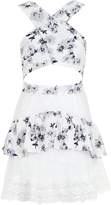 Thumbnail for your product : boohoo Morgan Floral and Lace Tierred Skater Dress