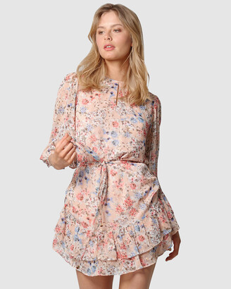 Three of Something Women's Pink Mini Dresses - Pink Daphne Floral Sunshower Dress - Size One Size, M at The Iconic