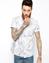 Thumbnail for your product : ASOS Shirt In Short Sleeve With Hummingbird Print