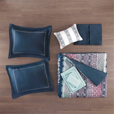 Wentygam Twin Boho Comforter Set With Bed Sheets