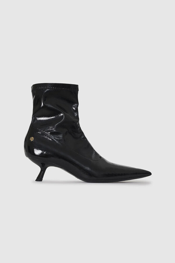 ANINE BING Hilda Boots in High-Shine Black