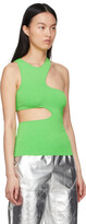 Thumbnail for your product : Stella McCartney Green Viscose Cut-Out Tank Top