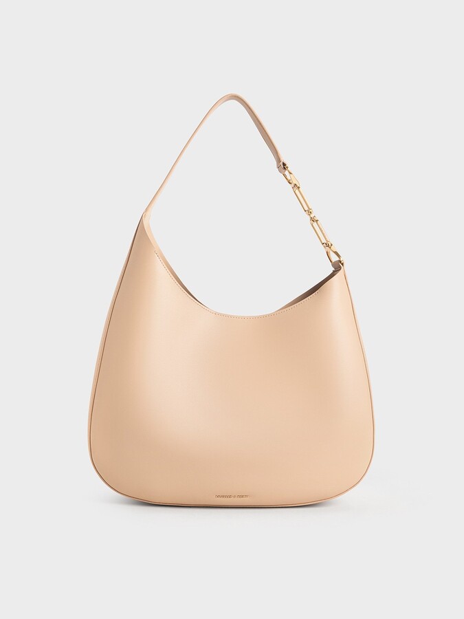 ★CHARLES&KEITH★Cockade Crescent Hobo Bag/送料込 Charles & Keith Carey Crescent Hobo Bag in Black | Lyst