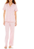 Thumbnail for your product : Liz Claiborne Short-Sleeve Shirt and Pants Knit Pajama Set - Tall