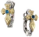 Thumbnail for your product : Konstantino Kleos 18K White Gold, Sterling Silver & Blue Topaz Cross Huggie Earrings