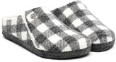 Thumbnail for your product : Birkenstock Kids Plaid-Check Wool Slippers