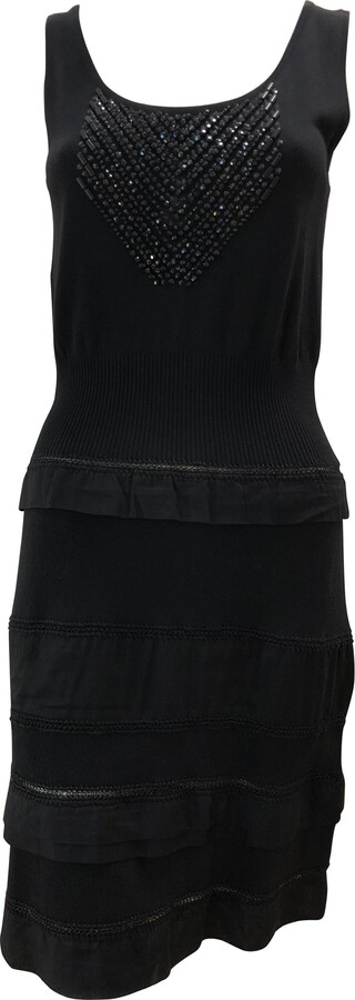 Philosophy by Alberta Ferretti Philosophy Di Alberta Ferretti Cotton / Silk Black Embellished Dress