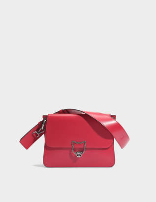 Karl Lagerfeld Paris Kat Lock Shoulder Bag in Ladybird Smooth Calf Leather