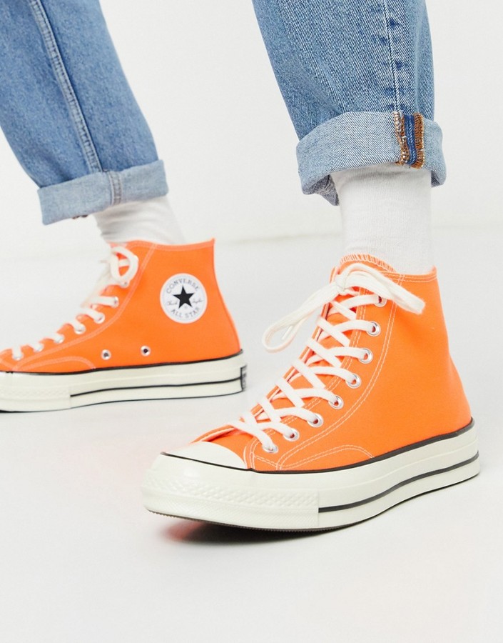 mens orange converse shoes