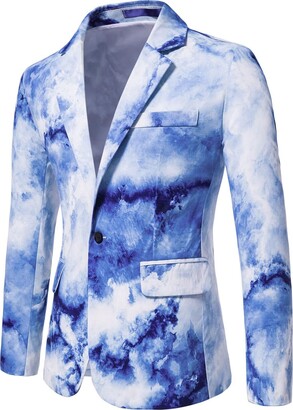 Duoleimi Sparkly Suit Men Men's Winter Jackets Coat Casual Ink-splattered  Jacket Light Business One-button Pocket Fashion Shirt Coat Men's Big & Tall  Suits - ShopStyle