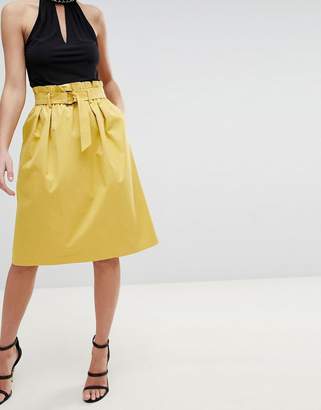 Morgan MidI Skirt With Belt Detail