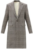 Thumbnail for your product : Raf Simons Prince Of Wales-check Single-breasted Coat - Black Cream