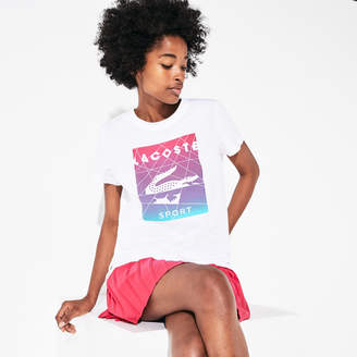 Lacoste Women's SPORT Graphic Print Cotton T-shirt