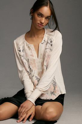 Anthropologie Embroidered Top