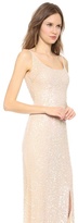 Thumbnail for your product : Reem Acra Embroidered Scoop Neck Gown