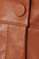 Thumbnail for your product : Petar Petrov Hunter Paneled Leather Straight-leg Pants - Brown