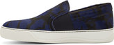 Thumbnail for your product : Lanvin Black & Blue Calf-Hair Slip-On Shoes