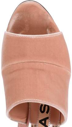 Rochas Pink Velvet Ankle Tie 100 sandals