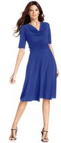 Thumbnail for your product : Jessica Howard Short-Sleeve Cowl-Neck Dress