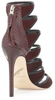 Thumbnail for your product : Brian Atwood Lynnden Strappy Calf Hair Sandal, Dark Red