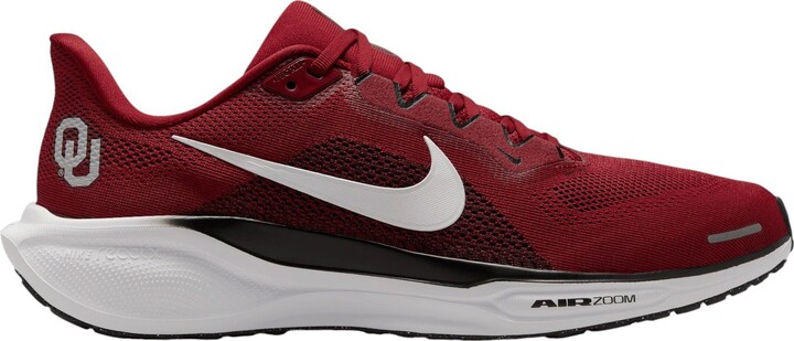 Nike Pegasus 41 Oklahoma Running Shoes, Men's, M7/W8.5, Crimson/White/Black
