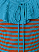 Thumbnail for your product : Marco De Vincenzo striped frill neck top