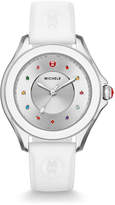 Thumbnail for your product : Michele Cape Topaz Watch with Silicone Strap, White