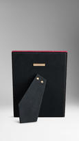 Thumbnail for your product : Burberry Embossed Check Leather Photo Frame