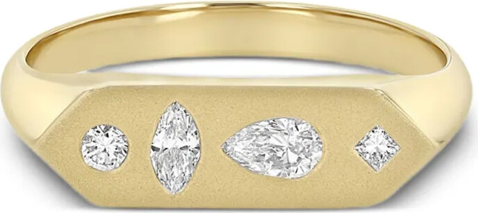 Zoë Chicco 14K yellow gold Mosaic diamond ring