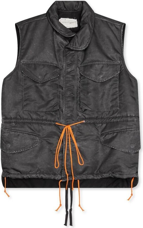 Greg Lauren Washed Satin Utility Vest