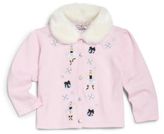 Thumbnail for your product : Hartstrings Infant Girl's Faux Fur-Collared Cardigan
