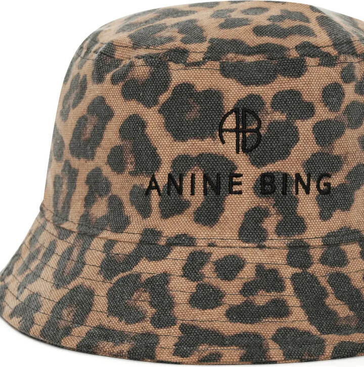 Anine Bing Nicks leopard-print bucket hat