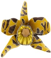 Thumbnail for your product : Silvia Furmanovich 18kt yellow gold diamond Sculptural Botanical Marquetry Spotted Orchid brooch