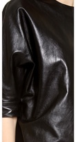 Thumbnail for your product : Alexander Wang Leather Dolman Sleeve Dress