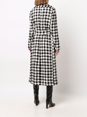 Rodebjer Houndstooth Single-Breasted Belted Coat