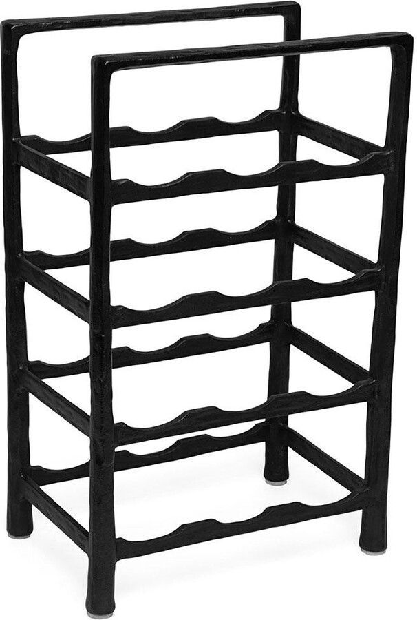 BirdRock Home 12 Bottle Rack Free Standing Stand Kitchen Countertop
