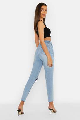 boohoo Tall Light Wash Ripped Jeans