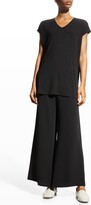 Thumbnail for your product : Eileen Fisher V-Neck Long Boxy Jersey Top