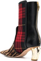 Thumbnail for your product : Roberto Cavalli Tartan-Print Leather Boots
