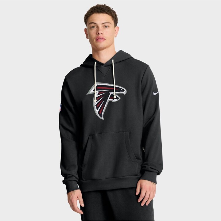 Nike Men's Black Atlanta Falcons Sideline Standard Issue Initial Home Dri-fit Hoodie