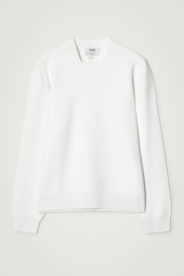 Double-Faced Bomber-Neck Knitted Sweater
