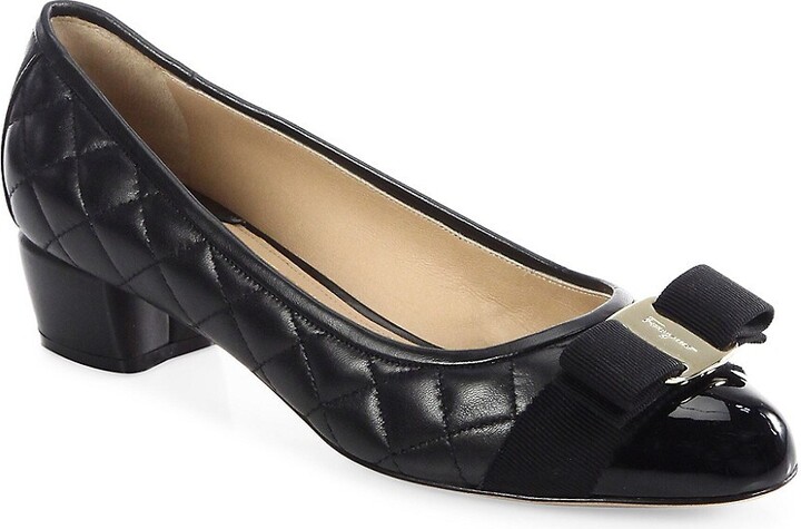ferragamo vara quilted pump