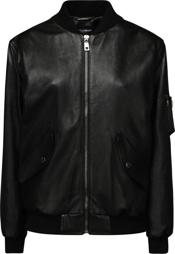 Dolce & Gabbana Logo Tag Zipped Jacket