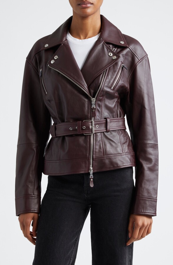 PAIGE Cento Belted Leather Moto Jacket Nordstrom in 2025 Leather jacket Jackets for women