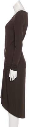 Michael Kors Long Sleeve Midi Dress Olive Long Sleeve Midi Dress