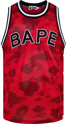 A Bathing Ape Color Camo basketball jersey - ShopStyle