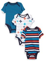 Thumbnail for your product : Offspring 'Airplane' Cotton Bodysuits (3-Pack) (Baby Boys)