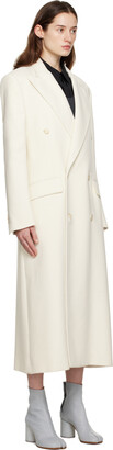 MM6 MAISON MARGIELA Off-White Double-Breasted Coat